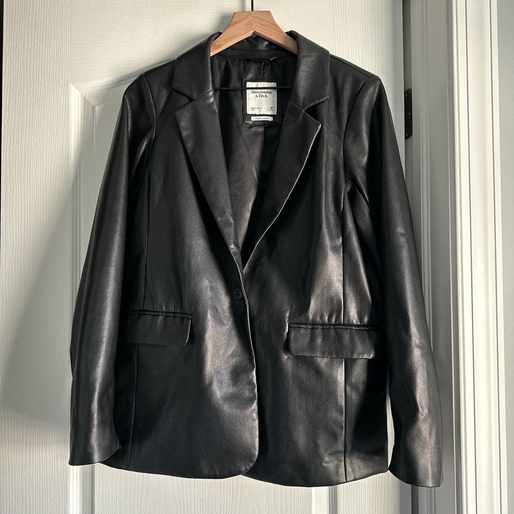 A&F Fauzx Leather Blazer